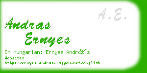 andras ernyes business card